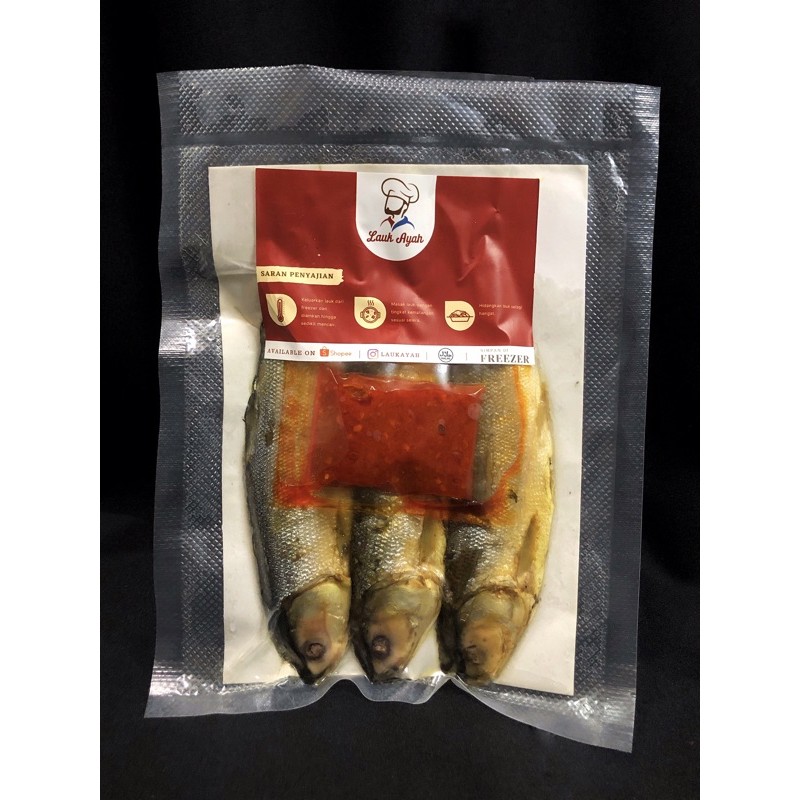

Bandeng Presto Duri Lunak Plus Sambal Terasi dari Lauk ayah Kemasan Isi 3