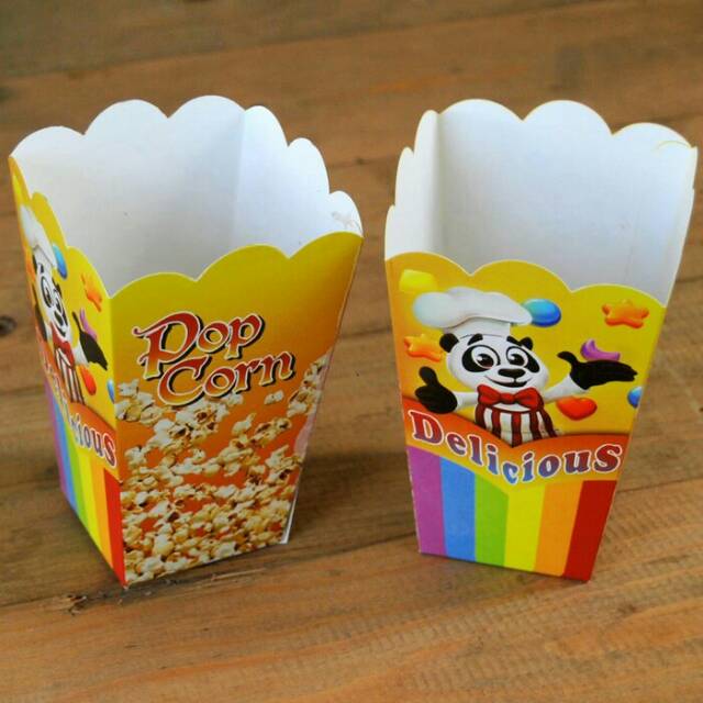 

Kantong Dus Kemasan Box Popcorn Delicious uk 8x8x13 cm Foodgrade Murah