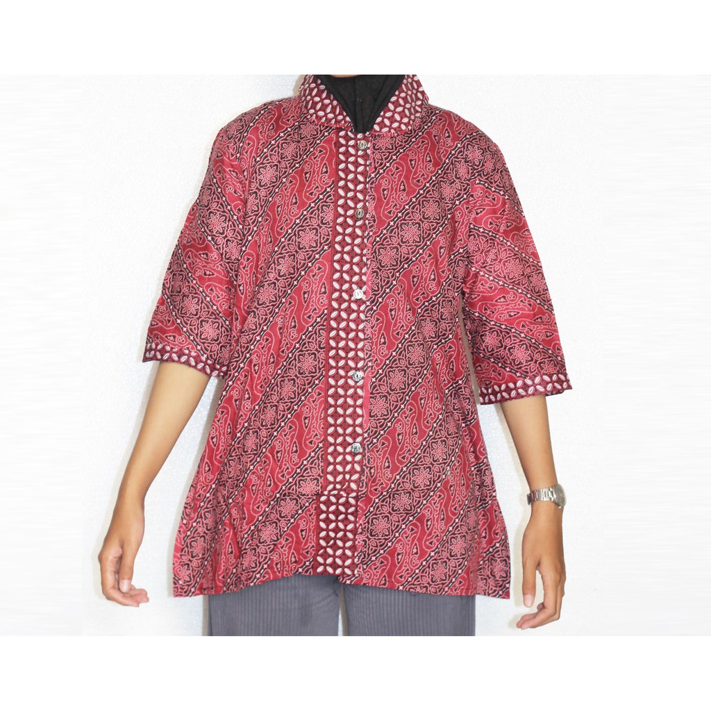 Blouse Batik Wanita I Blus Batik I Blus Kerja Wanita Batik Iris