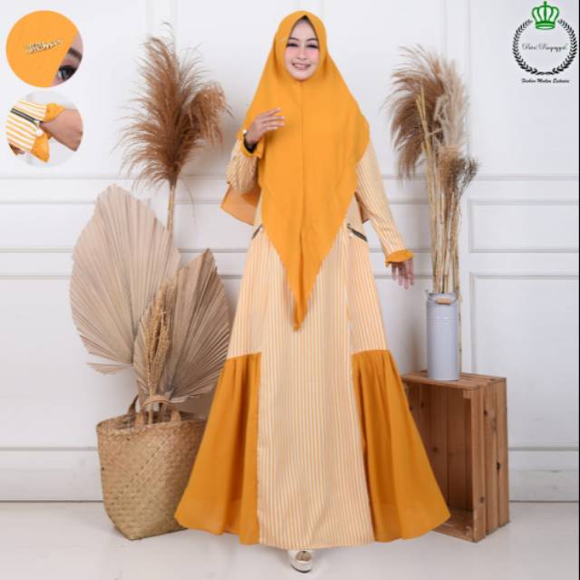 Gamis set putri ruqayyah terbaru