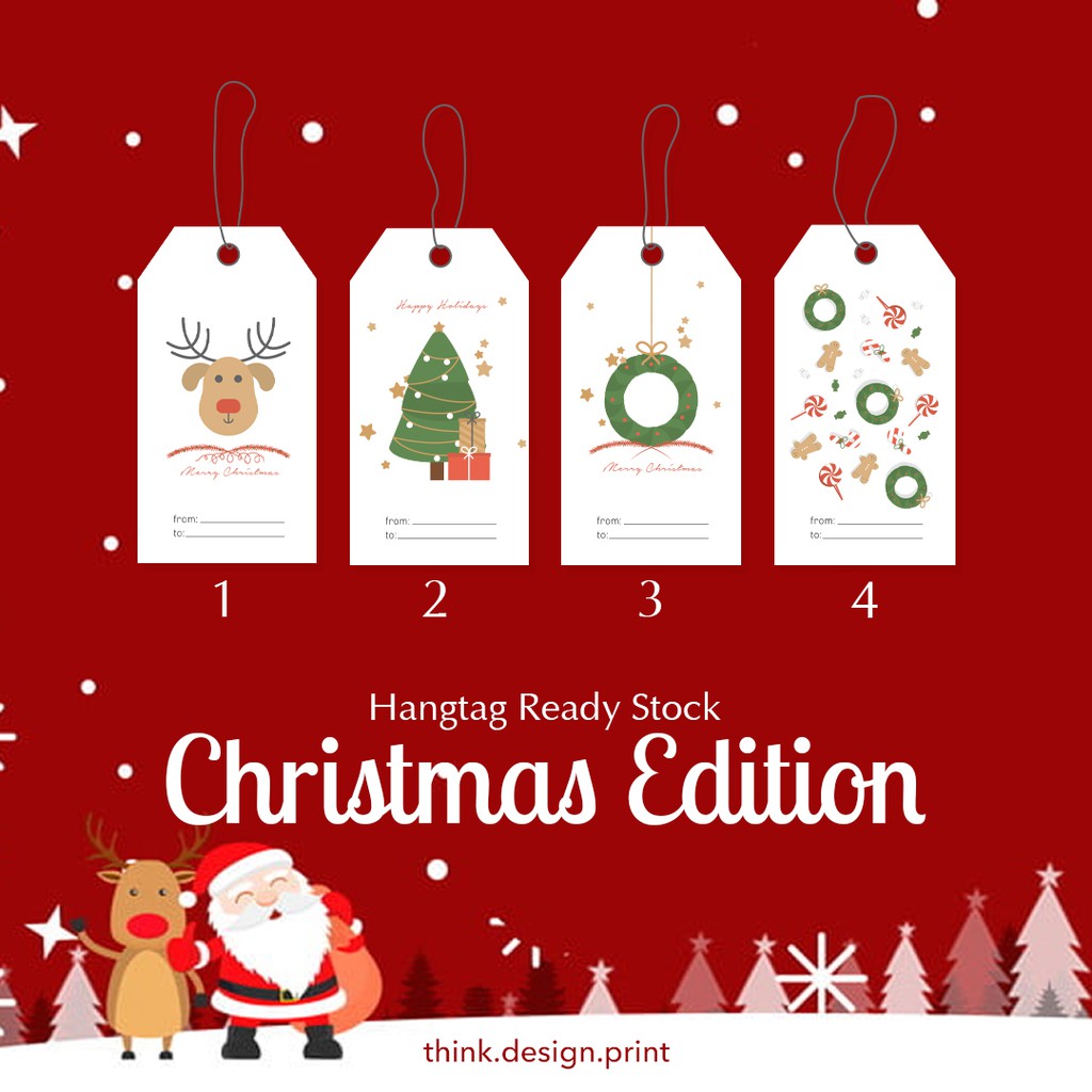 Hangtag Natal | Tag Natal | Kartu Ucapan | Aksesoris Kado
