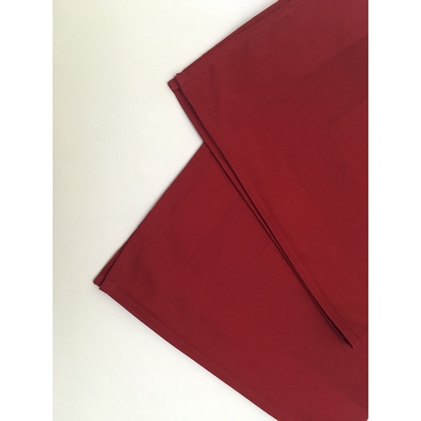 (DAMASK FRAME) Napkin damask merah marun maroon satin band 50x50cm
