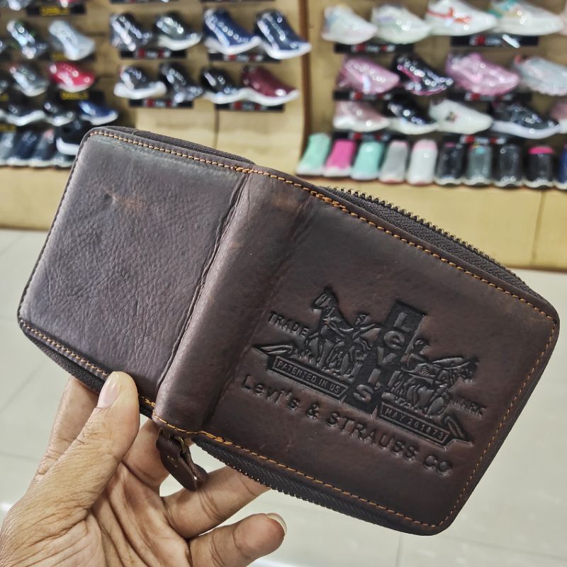 DOMPET KULIT ASLI PRIA DOMPET IMPORT DOMPET LACOSTE LEVIS SLETING FULL