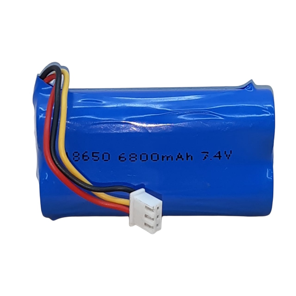 Baterai 18650 Socket Putih 3 Pin Li-ion 7.4volt - 6800mAh