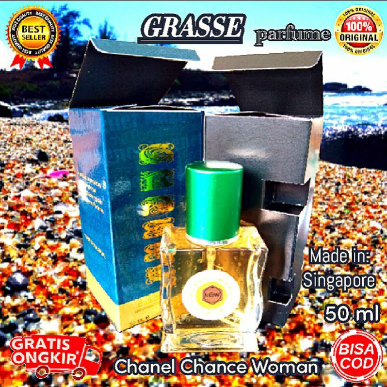 Inspired parfum Grasse wanita chanel chance 50 ml eau de perfume original singapore