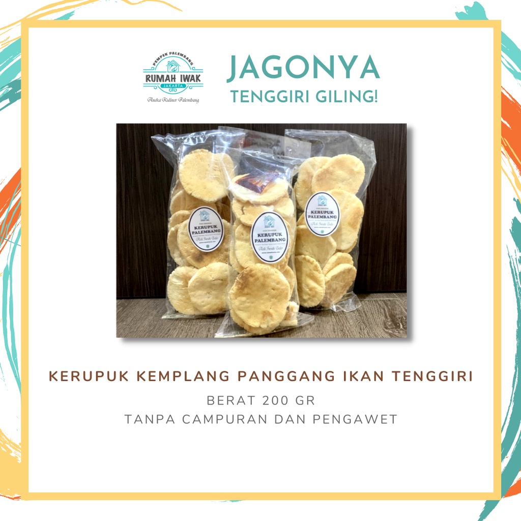 

Kerupuk Kemplang Panggang Bakar Ikan Tenggiri ASLI PALEMBANG 200gri