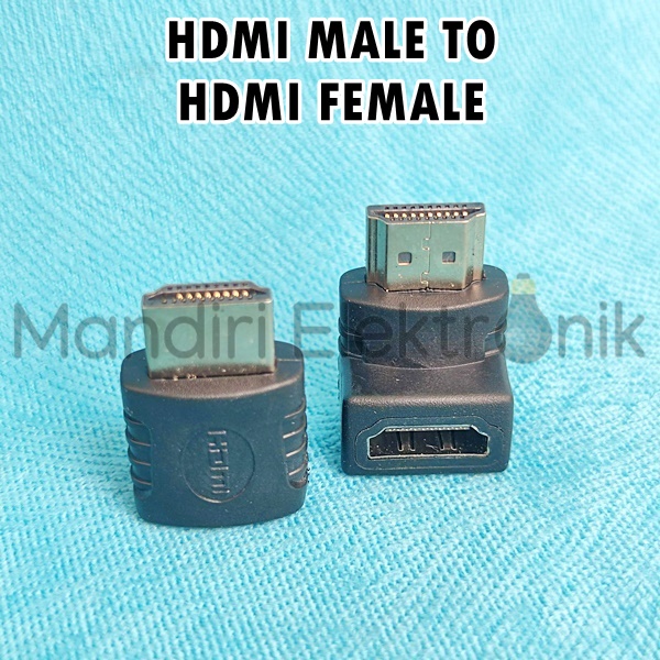 Converter HDMI Male to HDMI Female - Konektor HDMI Male to HDMI Female 90 Derajat - Adaptor HDMI Male to Female model L