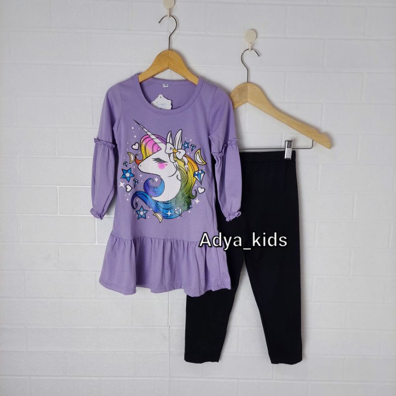 ADYAKIDS (2-7th) SETELAN TUNIK ANAK PEREMPUAN TAROKO / SETELAN BAJU MUSLIM ANAK PEREMPUAN