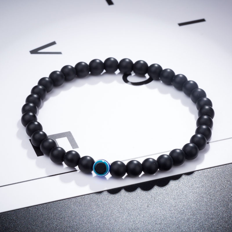 Pria Manik-Manik Mata Jahat Kekayaan Buddha Tibet Kekayaan Dan Keberuntungan Gelang Penyembuhan Cakra Yoga Adjustable Beads Bracelet Bracelet Stress Relief Stretch Bracelet