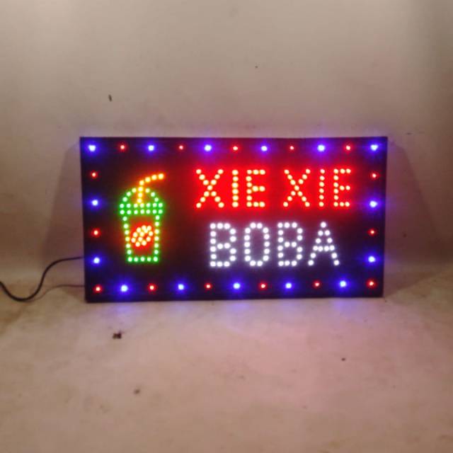 Jual Tulisan Lampu Led Sign Xie Xie Boba Cup Cantik Shopee Indonesia 5234