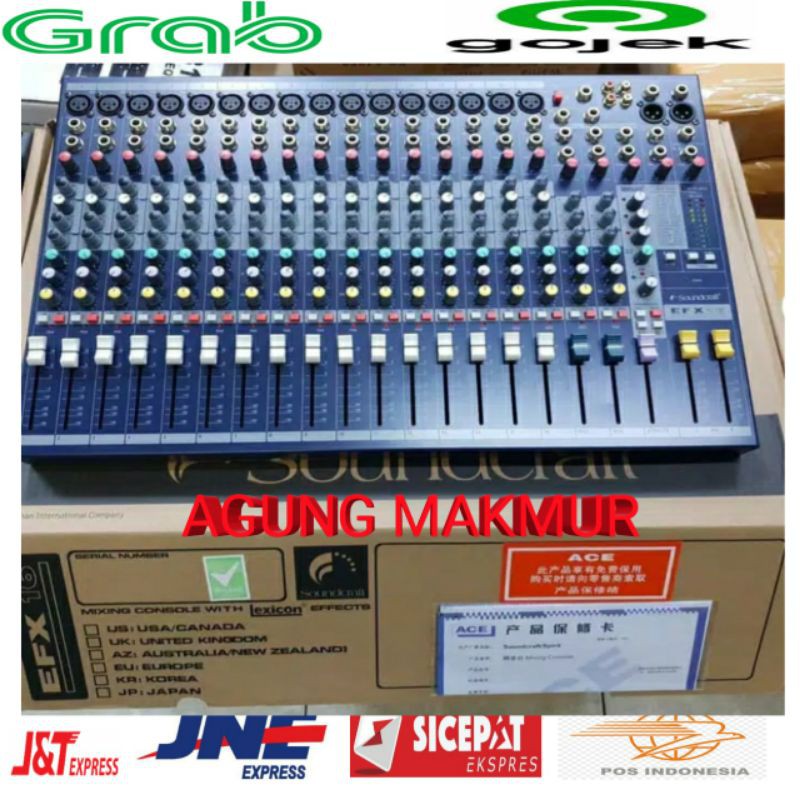 MIXER SOUNDCRAFT EFX 16 16 CHANNEL EFX16 EFX 16
