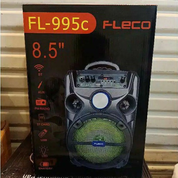 COD✅ SPEAKER BLUETOOTH FLECO 8'5 INCH FL-995C/D FREE MIC KAROKE + REMOTE +KABEL USB