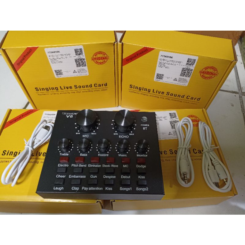 TAFFSTUDIO USB External Soundcard V8U V8S Live Broadcast Bluetooth - Sound Card V8 V8U V8S