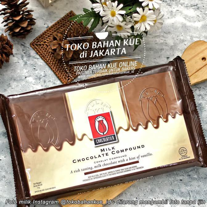 

Toko-Bahan-Kue- Milk Chocolate Compound Coklat Tulip Batang Cokelat Tulip Cocoa 200Gr -Terlengkap-