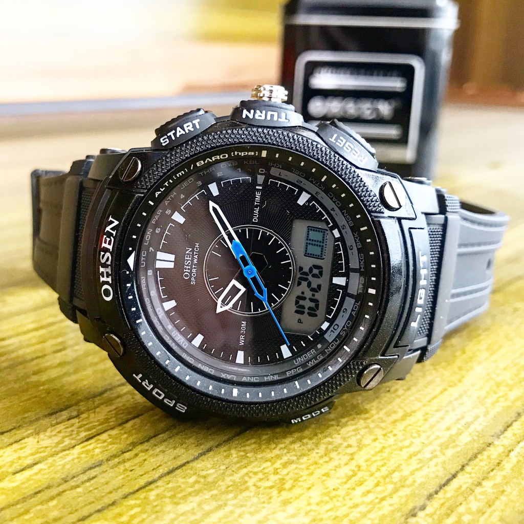 (COD) Jam Tangan Pria Original Ori OHSEN MAD1 Analog Digital Karet Rubber Cowok Ori Sporty Sport