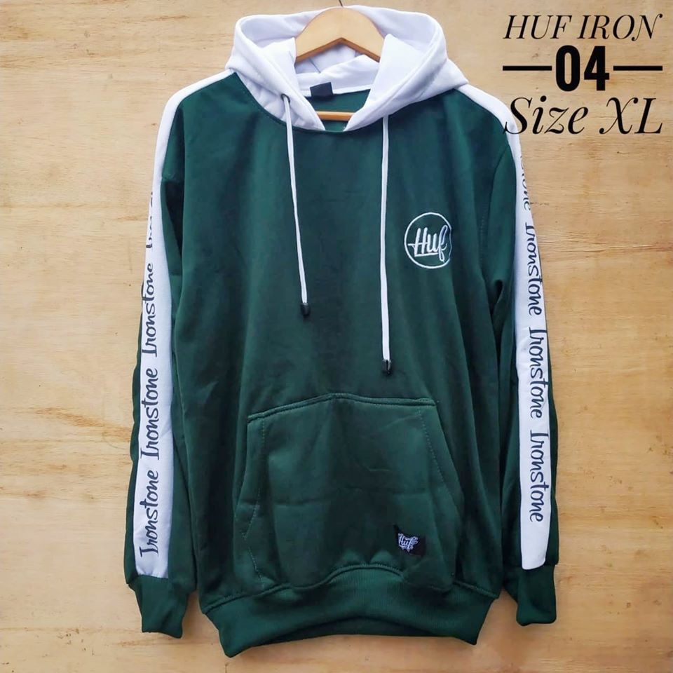 HOODIE HUF IRON / HOODIE HUF / SWEATER HUF COMBI / HOODIE SWEATER HUF CEWEK COWOK PREMIUM QUALITY