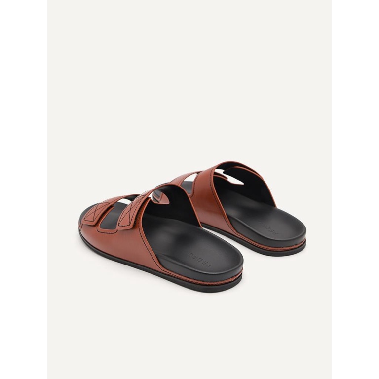 SANDAL SLIDE PEDRO PRIA ORIGINAL CASUAL BRANDED COKLAT PM136