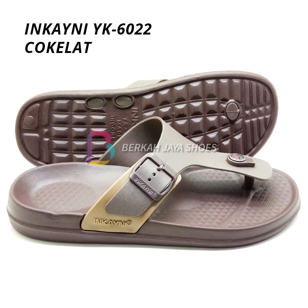 Sandal Pria - Sandal Jepit Pria Karet Inkayni YK-6022 Varian Warna