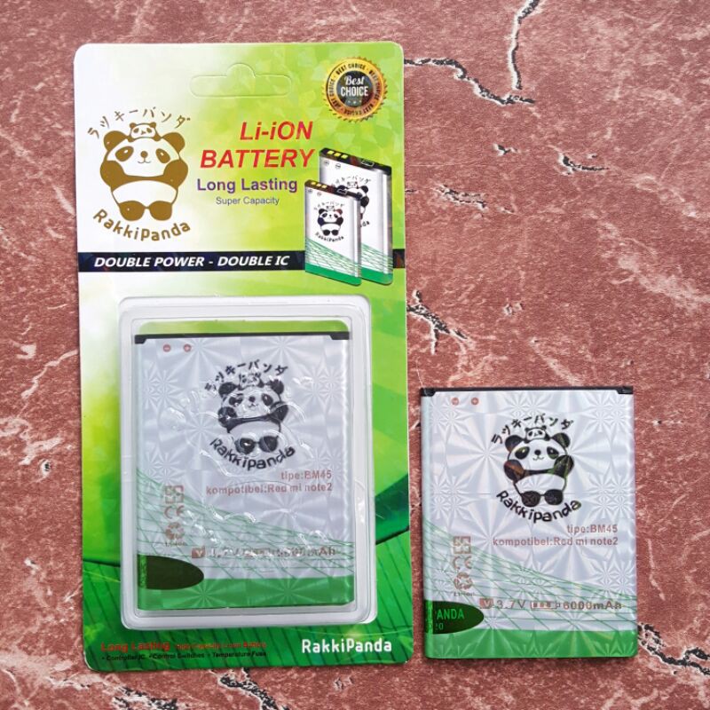 BM45 untuk Xiaomi Redmi Note 2 Double Power Double IC Rakkipanda ORIGINAL Super Capacity