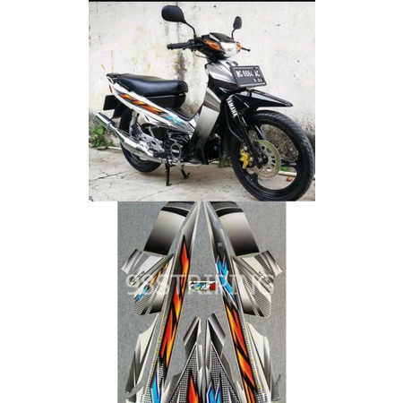 STRIPING FIZ R FIZR HITAM PUTIH  2004 STIKER  LIS STANDAR ORI