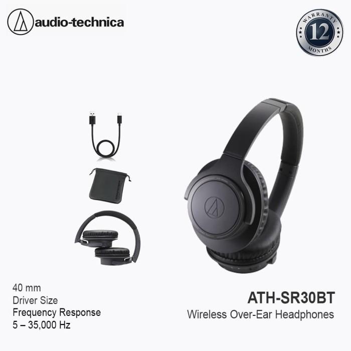 Audio Technica ATH-SR30BT Headphone Bluetooth Over Ear Garansi Resmi Axindo 1 Tahun