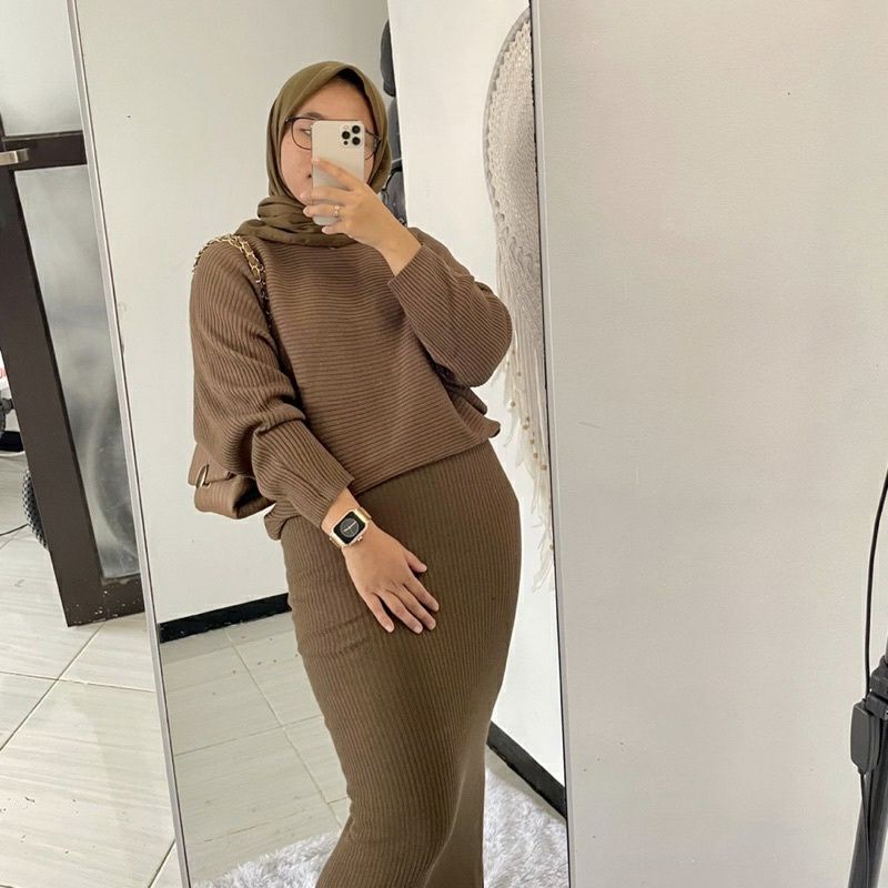 Zenifha.id- (BISA COD) SETELAN LASPERAL BETWING RAJUT- SET RAJUT AWKARIN - SET RAJUT ROK SPAN- SETEL