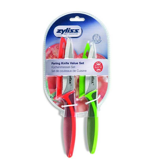 Zyliss 2 Knives set Pisau Paring with safety Cover
