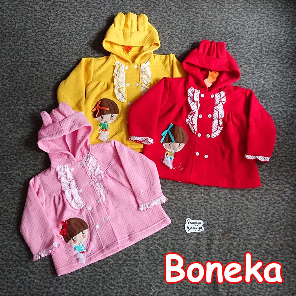 JK16 Jaket Kupluk Bayi Perempuan Renda-5