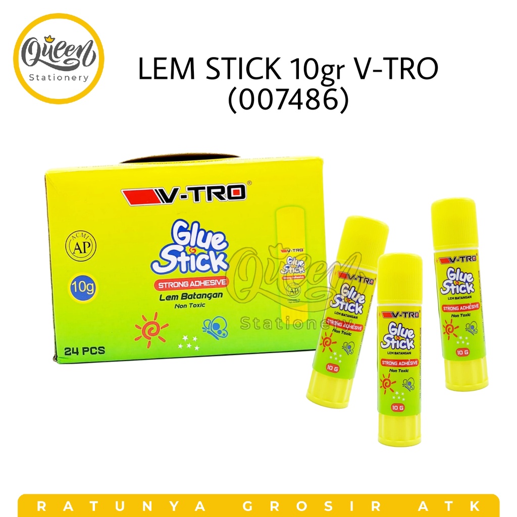 

1 PCS LEM STICK 10GR V-TRO (007486) / LEM KERTAS / LEM MURAH / LEM PADAT / LEM BATANG