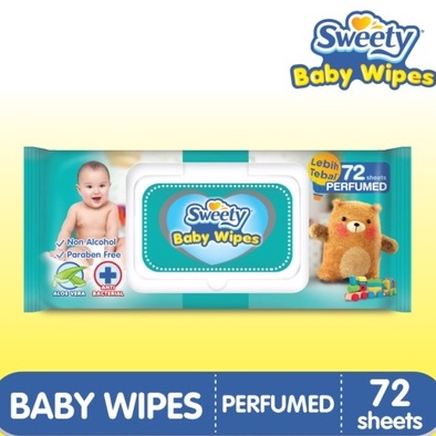 TISU BASAH BAYI SWEETY 72'S PARFUMED