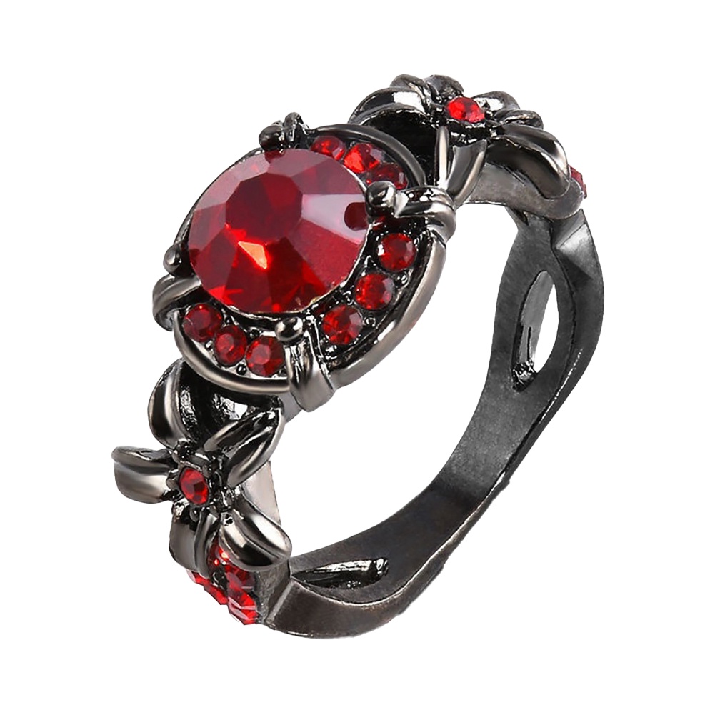 Hu Hu Hu Hu Hu Alat Bantu Pasang Kacamata♡ Cincin Wanita Hias Sapphire Rubyberlian Imitasi Gaya Retro Untuk Pernikahanpertunangan