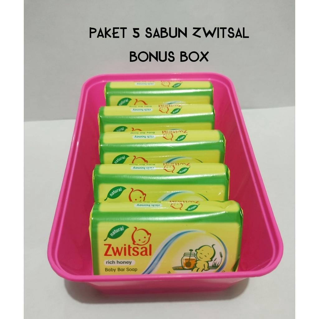 PAKET 5 PCS SABUN BAYI ZWITSAL BONUS BOX