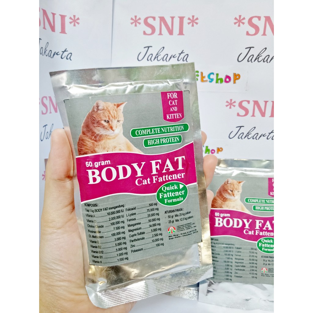 BODY FAT 50gr Cat Fattener  Penggemuk Kucing Petshop 