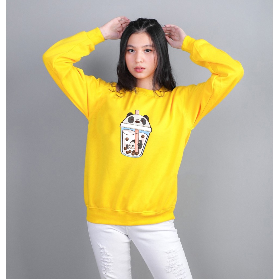 Sweater We Bare Bears Boba | Sweater Korea Style Fleece Cotton | Dhea Fashion