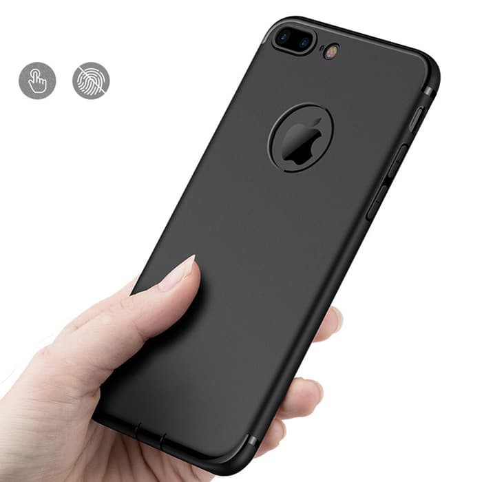 Paling Laris   Murah Flash Sale Slim Matte Case Iphone 6 6S 7 Plus 6+ 7+ 6S+ Lubang Logo - Merah