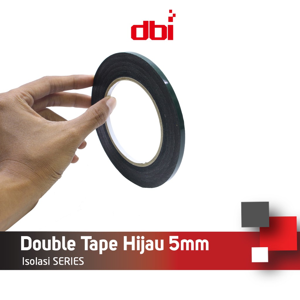 Isolasi Double Tape Foam Busa 5mm Hijau