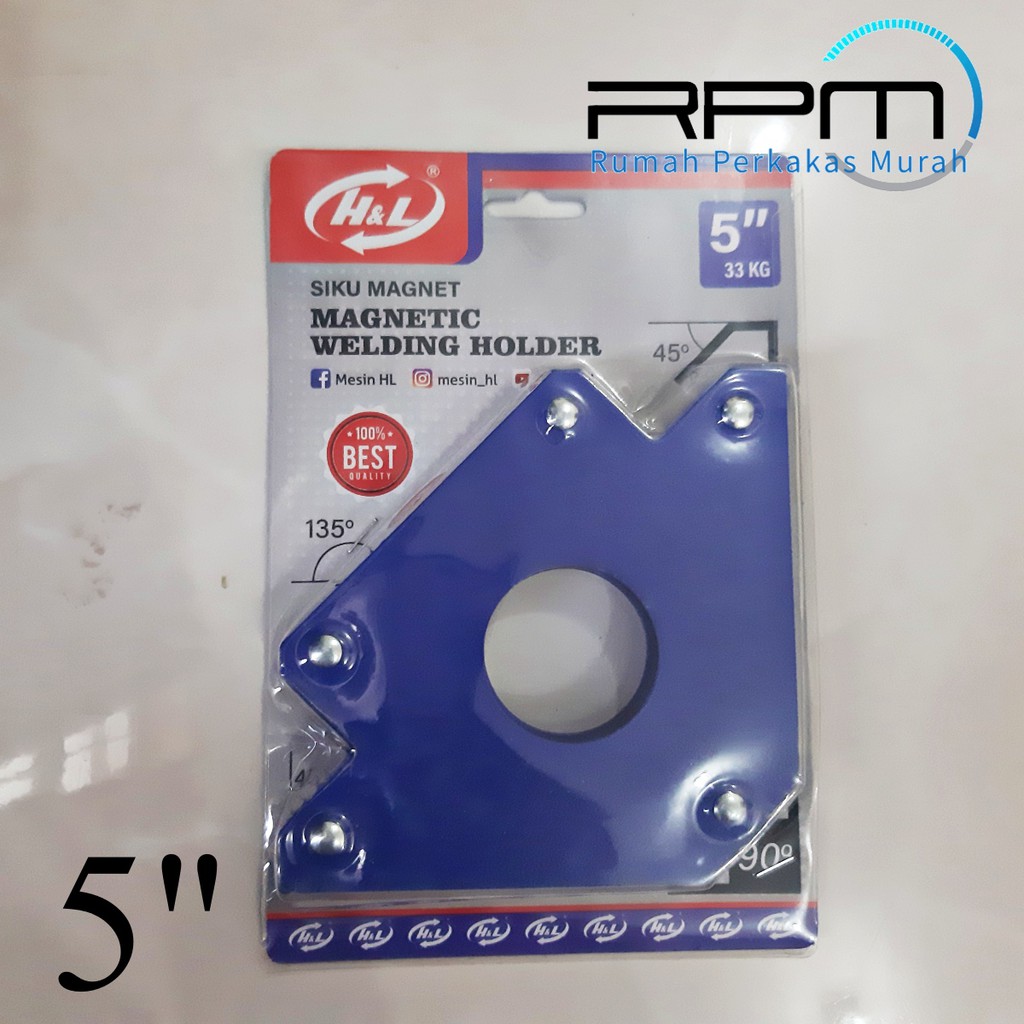 H&L Siku Las Magnet 5 inch 75 LB - Angle Magnet 5 inci