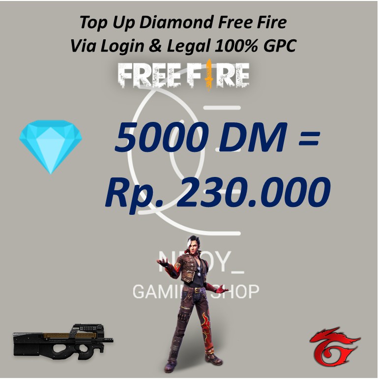 Top Up Free Fire 5000 Diamonds Legal Aman Cepat