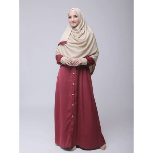 Gamis Ghaida Maroon By Adzkia Hijab Syari
