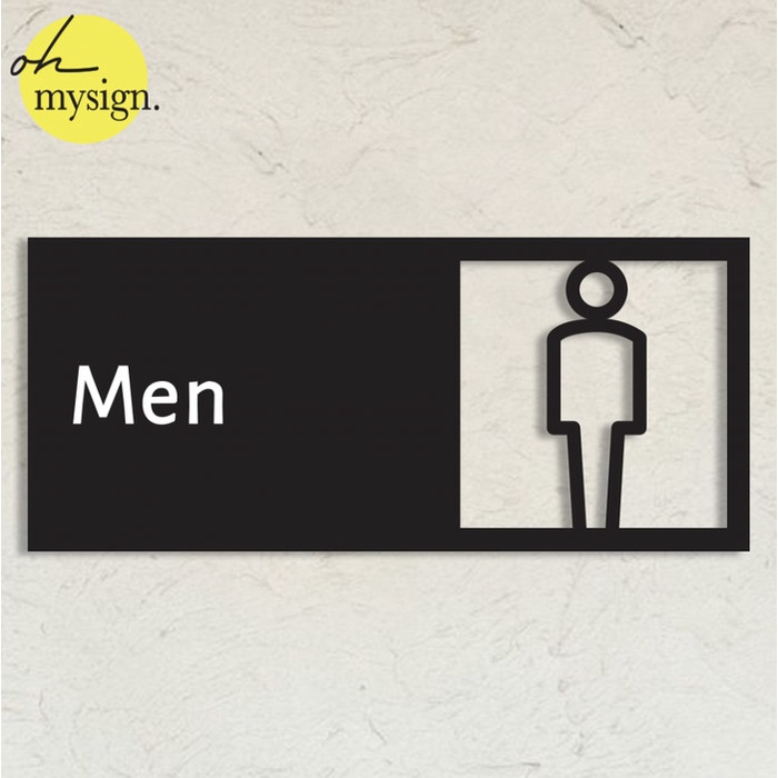 

Grosir Toilet Men Sign Akrilik Acrylic Sign Toilet Pria Modern Restroom WC