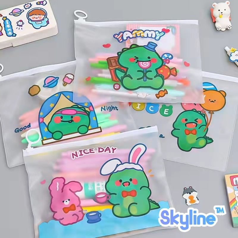 

Kotak Pensil Pouch Tempat Penyimpanan Barang Anti Air Motif Dino Lucu Dan Imut