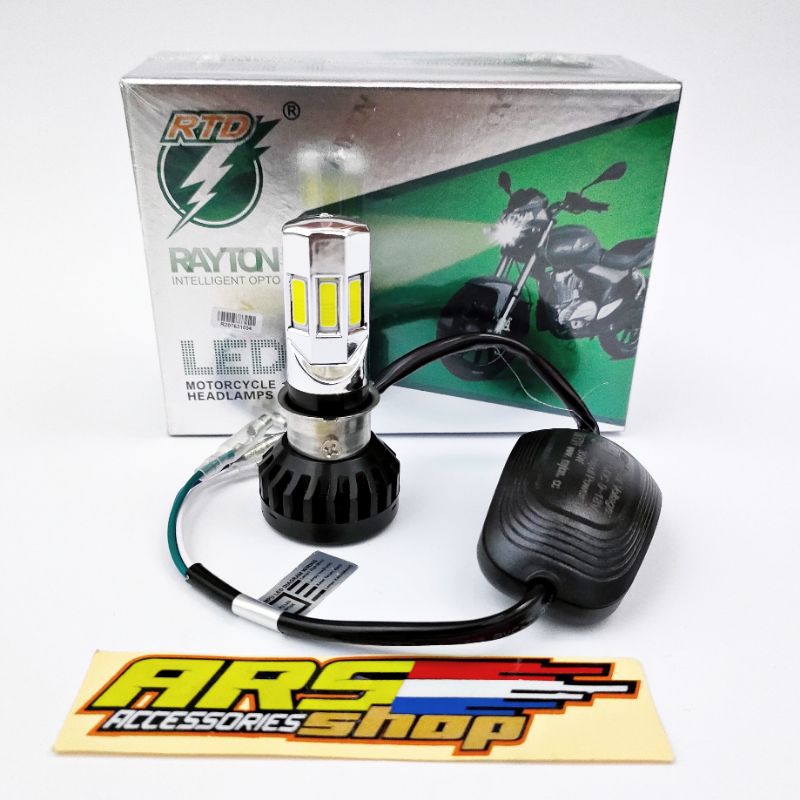 Lampu Depan Utama Led Motor Headlight Headlamp LED RTD M02E 6 Sisi Mata 100% Ori lampu led beat mio-1