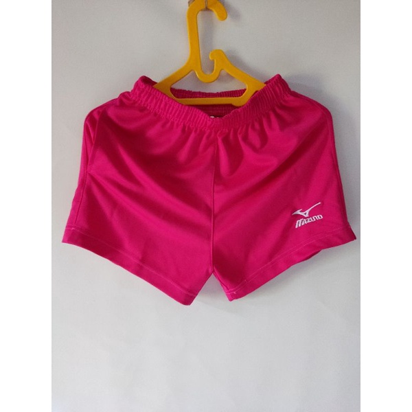 Celana pendek mizuno warna Pink press body belah samping cewe wanita