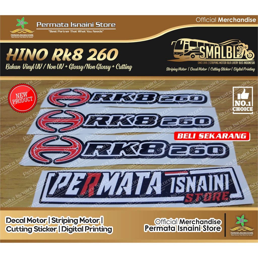 Jual Sticker Vinyl Hino Rk8 260 Ala Po Haryanto Bismania By Pis