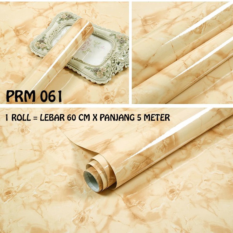 WALLPAPER MOTIF MARMER PREMIUM GLOSSY PRM 061 UK 60CM X 5 