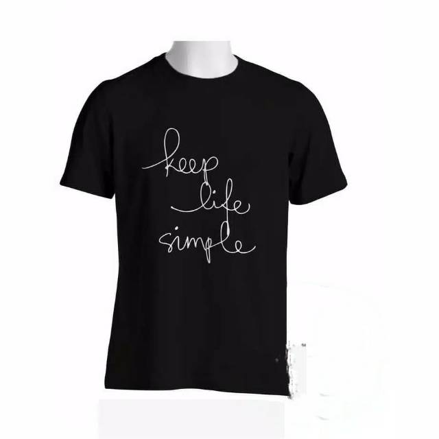 Kaos Distro Keep Life Simple - Putih, M