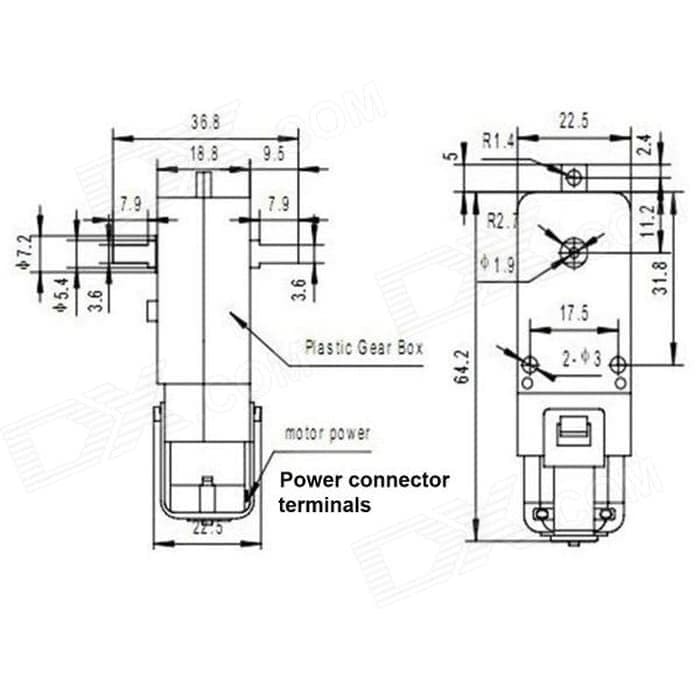 DC Gear Motor with Tyre Gear Motor Set Arduino