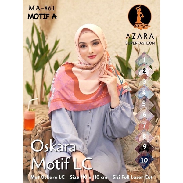 [PART 1] HIJAB SEGIEMPAT OSKARA LC MOTIF