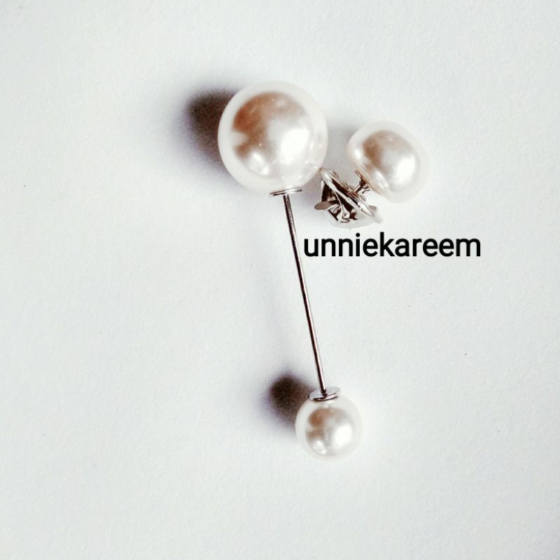 Tuspin Jilbab Mutiara  Sintetis + Pin Mutiara Sintetis