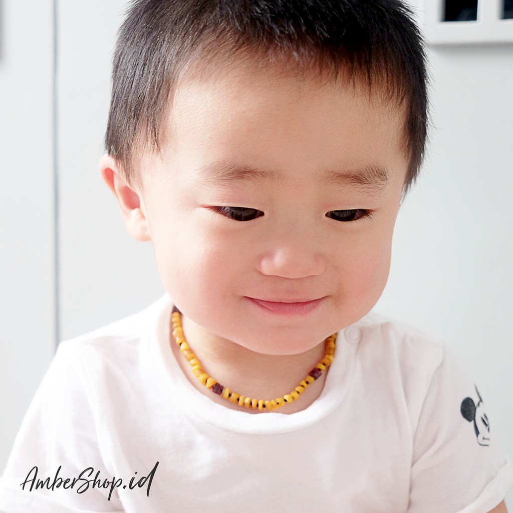 AS17 Kalung Amber pereda tumbuh gigi bayi - Amber Shop